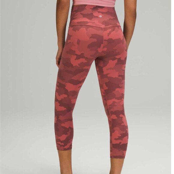 Lululemon Align Crop *21" Heritage 365 Camo Brier Rose Multi - Picture 1 of 1